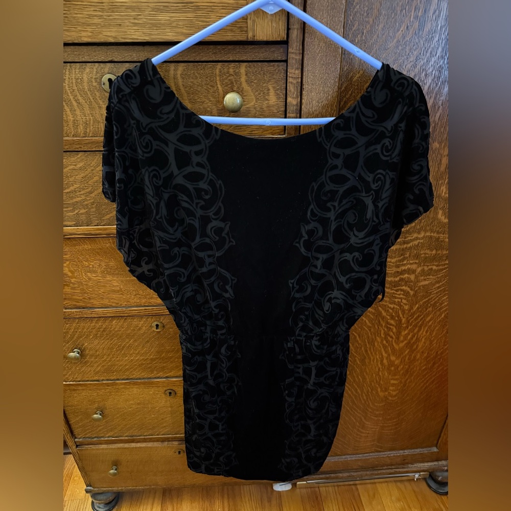 White House Black Market Velvet Mini Dress Sz XS